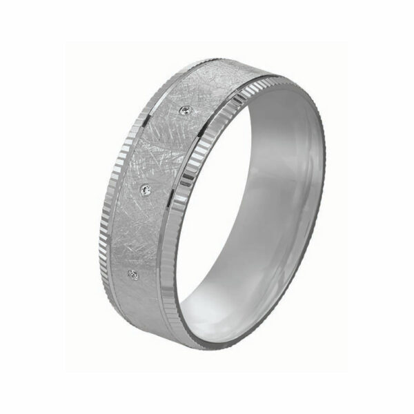 Alliance Rosa 3 diamants 0.01 Ct