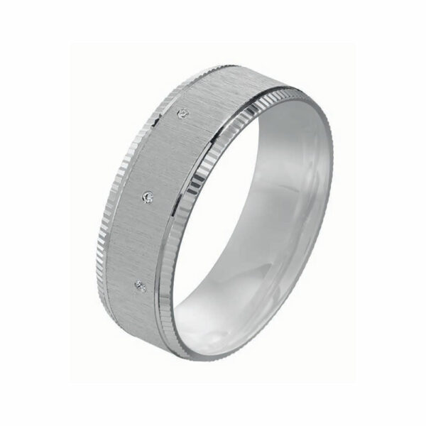 Anneau Rosa 3 diamants 0.01 Ct