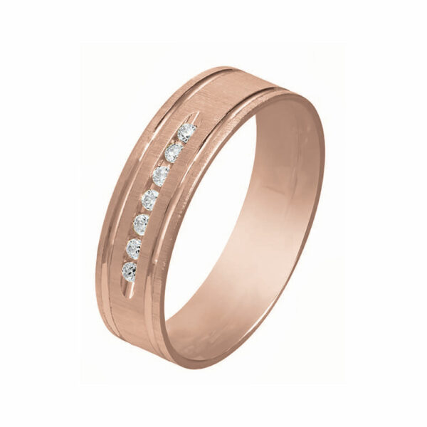 Alliance Rosa 7 diamants 0.1 Ct – Image 3
