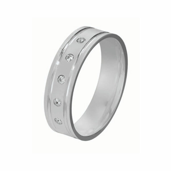 Alliance Rosa 5 diamants 0.1 Ct