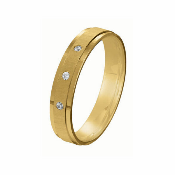 Alliance Rosa 3 diamants 0.03 Ct