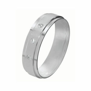 Alliance Rosa 3 diamants 0.06 Ct