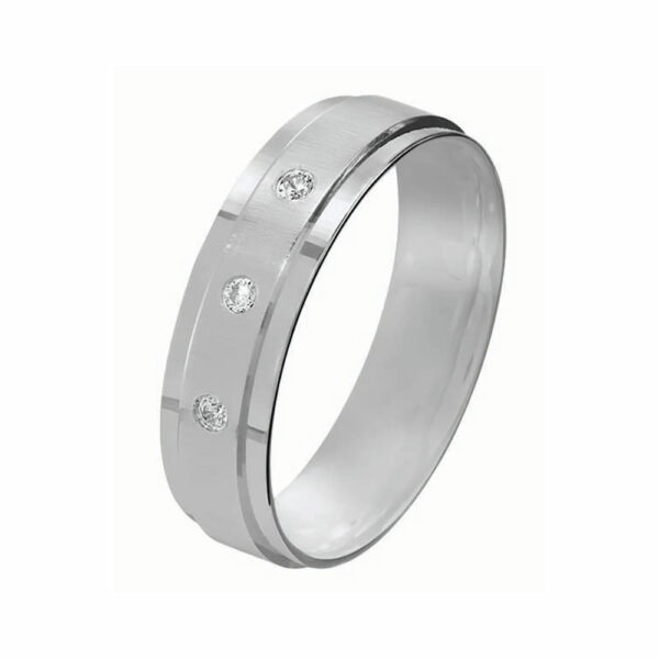 Alliance Rosa 3 diamants 0.06 Ct